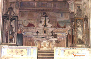 Posizione delle statue nel convento aprile 1975
