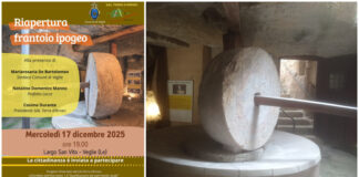 A VEGLIE RIAPRE IL FRANTOIO IPOGEO: MERCOLEDÌ 17 DICEMBRE ORE 19.00