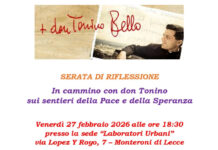 «In cammino con don Tonino sui sentieri della Pace e della Speranza» A Monteroni una serata di riflessione