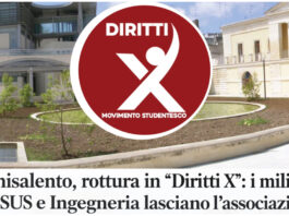 UNISALENTO, ROTTURA IN “DIRITTI X”: I MILITANTI DI SUS E INGEGNERIA LASCIANO L’ASSOCIAZIONE