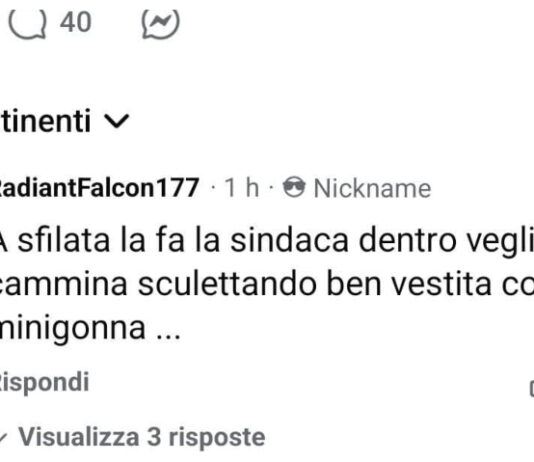 Dopo l’ennesimo attacco sessista alla sua figura istituzionale, la sindaca di Veglie risponde ad un hater anonimo su facebook