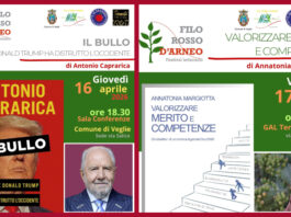 ANTONIO CAPRARICA e ANNATONIA MARGIOTTA ospiti a Veglie del festival “FILO ROSSO D’ARNEO” con i loro nuovi libri