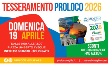 SECONDA GIORNATA DEL TESSERAMENTO PRO LOCO VEGLIE APS 2026 PER DIVENTARE PROTAGONISTA DEL TUO PAESE