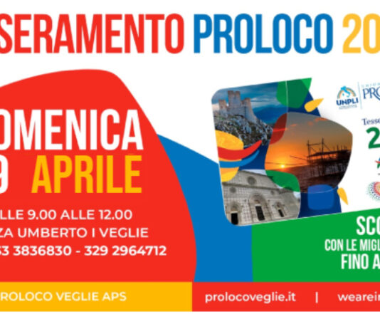SECONDA GIORNATA DEL TESSERAMENTO PRO LOCO VEGLIE APS 2026 PER DIVENTARE PROTAGONISTA DEL TUO PAESE