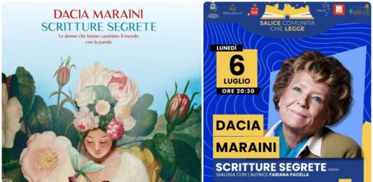 Salice Comunità che Legge: Lunedì 6 Luglio incontro con Dacia Maraini al Chiostro del Convento