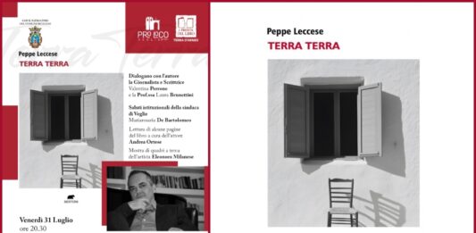 PEPPE LECCESE presenta il suo libro «TERRA TERRA» nel Chiostro del Convento dei Frati Minori Conventuali a Veglie, Venerdì 31 Luglio