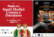 Sabato 3 Ottobre e Domenica 4 Ottobre a Veglie la Festa dei “SANTI MEDICI COSMA e DAMIANO” e la XXI “SAGRA DEL BUONGUSTAIO”
