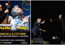 Galatina “I Concerti del Chiostro 2026”: PAOLO FRESU E GIOVANNI SOLLIMA Domenica 11 ottobre