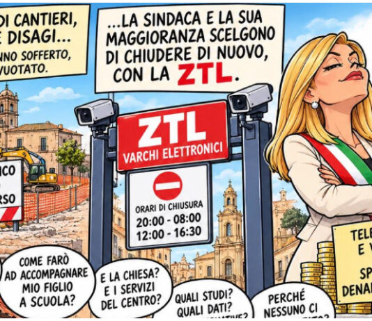 Consiglieri del gruppo di opposizione Veglie di Tutti: “ZTL NEL CENTRO STORICO: UNA SCELTA POLITICA CHE PENALIZZA VEGLIE. LA SINDACA RISPONDA AI CITTADINI!”
